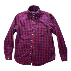 Jiberish Classic Red and Blue Plaid Men's Shirt Sz. Med